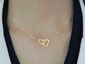 🥰❤️😍Colección Valentine’s Day😍❤️🥰  Cadena doble corazón dorado 💛💛