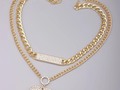 🥰❤️😍Colección Valentine’s Day😍❤️🥰  Cadena doble corazón zircones 💛