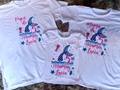 Camisetas personalizadas para todo tipo de eventos. En esta oportunidad para los 5 años de Anamar y los 8 de Sebastián.