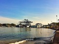BAHÍA DE SANTA MARTA #morning #ig_colombia #igerscolombia #santamarta #bahía #day #cloud #sky #skypainters #bike #ride #sea #beach