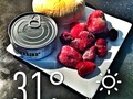 DIET/TIME #weather #instafood #photoedit #barranquilla #instadaily #instaweather #atún #fresas #mora #morning #teamfollow #photooftheday