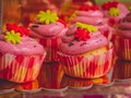 Mini cupcakes con crema de frutos rojos
