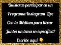 Holaaaaa holaaa holaaa . Te invitamos programa Instagram Live . Dónde tú puedes participar . Ayúdanos a fortalecenos todos juntos podemos apoyarnos . Escribe aquí si deseas apoyarme juntas aplicaremos el tema a abordar! . Los leo