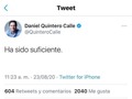 Justin Quiles echándose el quinto.