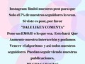 AVISO IMPORTANTE INSTAGRAM LIMITÓ NUESTROS POST PARA QUE SOLO EL 7% DE NUESTROS SEGUIDORES LO VEAN, SI USTED VIO ESTE POST POR FAVOR DALE LIKE Y COMENTA. (SI. UN EMOJI LO QUE SEA) ESTO HARA QUE AUMENTE NUESTRO ALGORITMO Y ASI SEGUIRA VIENDO USTED Y LOS DEMAS NUESTRAS PUBLICACIONES.