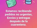 Así es mis queridos clientes... seguimos activos recibiendo pedidos 😉 enviaremos o haremos entregas personales al terminar la cuarentena 😉