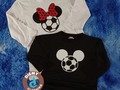 Dúo de franelas   Día de la madre ⚽❤️  #manga3/4 #mickeymouse  #minniemouse  #franelaspersonalizadas  #diadelamadre
