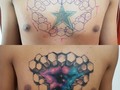 Cover up para Eduardo... Un reto más cubrir algo que le hicieron con maquina china hace muchos años... Gracias por la confianza bro. Citas disponibles 3002114668 WhatsApp #tattoo #ixoye #cover #tatuajes #tatuaggio