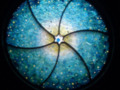 Contemporary stained glass rose window by Kiki Smith