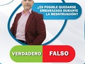 FALSO ⚠️  Si es una verdadera menstruación es imposible que una mujer quede embarazada   Hay otros tipos de sangrados que pueden tender a confundir a la mujer ( y si puede haber riesgo de embarazo)