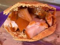 Chicharrón gordita fried and later stuffed with pork belly confit AKA barriga.   We have a new awesome tour specially designed for the new normal.  Dates available on September 25 we can’t wait!!   #mexicocity #mexicanfood #markets #mexicanfoodporn #foodie #porklovers #streetfood #awesomefood