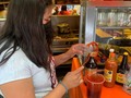 Wendy’s family own a michelada stall at La Merced market. She works there on the weekends along with her mom, dad, sister and brother.   Yesterday She lead a Merced style michelada lesson for @hankypankydf @nikosbakoulis @alquimicocartagena @casaoaxacaelrestaurante @briann_lugo @erickgaytanvasquez   We are so proud of you Wendy!