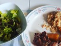 Comidita quinoa, pollo, papas y ensalada
