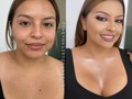 ✨ANTES & DESPUÉS✨ Social #makeup de noche🥰  Resultado del curso de hoy, mi alumna está realizando un curso de preparación profesional con modelo y este fue el resultado del look de su segunda clase ¿qué tal?🥰💖  Los videos no mienten >> DESLIZA LA IMAGEN >>  Un look social de noche, una piel jugosa muy dewy💦✨  Si quieres ver el proceso de este look, ve a mis historias🔥