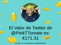 Mi valor de Twitter es: €171.31  Encuentra el tuyo(a) con   ⠀