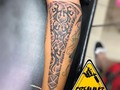 Casi casi lista la pierna 🔥🔥💉 con el mejor @creammztattoos 😋💥