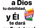 Entrégale a Dios tu debilidad y Él te dará su fortaleza!  #condiostodoesposible #cree #confia #notemas #debilidades #fortaleza #dios #bendiciones #bendecido #luz #confianza #felizlunes #quedateencasa #ventas #compras #negocios #lunes #monday #iniciodesemana