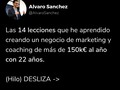 Él es @alvarosanchez, en los últimos 2 años ha pasado de vender rosas 🌹 en la calle para ganar algo de dinero a gestionar un negocio de consultoría de ＋ 6 cifras con 22 años. 💰⁣⁣ ⁣⁣ Ahora comparte lo que ha aprendido en su perfil para que tu también puedas escalar tu negocio online. 📚⁣⁣ ⁣⁣ Siguelo ahora y lleva tu negocio al próximo nivel⁣⁣ @alvarosanchez 🚀