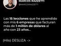 Él es @MarcosRazzetti ¿Te gustaría crear o crecer tu Negocio de Coaching, Agencia o Infoproductos a 20.000 USD al mes?⁣ ⠀⁣⁣⁣ ❌ ¿Cuántas veces te has visto sobrepasado por crear contenido, responder mensajes, crear un webinar etc…todo tu solo? 🤯⁣ ⠀⁣⁣⁣ ❌ ¿Estás cansado de clientes poco comprometidos, de sentir que tienes que hacer un lanzamiento para percibir flujo de dinero constante? 😤⁣ ⠀⁣⁣⁣ ❌ Estoy seguro que te ha pasado por eso hoy mi amigo estará enseñándote:⁣ ⠀⁣⁣⁣ ✅ Cómo pasar de ser un autoempleado online a un verdadero dueño de negocio. 😎⁣ ⠀⁣⁣⁣ ✅ Cómo crear una oferta irresistible que puedas cobrar de 1.000 a 3.000 dólares sin importar tu experiencia ni quien te conoce.⁣ ⠀⁣⁣⁣ ✅ Cómo crear un sistema de ventas que convierta interesados en clientes desesperados por comprar.⁣ ⠀⁣⁣⁣ Además @marcosrazzetti en su perfil te estará regalando 20 llamadas GRATIS con su equipo BLUEHACKERS para ayudarte...⁣ ⠀⁣⁣⁣ Por eso si aún no lo sigues te recomiendo que lo hagas ahora! ¡Es 100% GRATIS!⁣ ⠀⁣⁣⁣ Síguelo ahora:⁣ ⁣ 👉🏻 @marcosrazzetti⁣ ⁣ 👉🏻 @marcosrazzetti