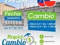 🗣#Rapidcambio, te ofrece el servicio de envío 💰de remesas y transferencias a Venezuela 🇻🇪 Entra ya a y realiza tu envío desde tu celular o computador 🤑Tasa del día 24/04 +50mil CLP - Bs 1100 x Peso -50mil CLP - Bs 1085 x Peso ✅ 💸Envía las remesas a tus seres queridos y amigos #almejorprecio 👍🏻 pagos al instante sin esperas 💸. Recibimos tus pesos en efectivo 💵 depósito 🏦 o transferencia📲 🏢Pagos en Bs desde Banesco a cualquier banco nacional  Entra ya a y realiza tu envío desde tu celular o computador ⏰Atención de Lunes a Sábado de 09:00 am a 09:00 pm. Domingos Previa cita ☎Contáctanos ya: Whatsapp +56 9 7788 7803 💻 Siguenos en las redes sociales: 📱Instagram: @rapidcambio 📱Facebook rapidcambio 📱Twitter @rapidcambio  Entra ya a y realiza tu envío desde tu celular o computador  #rapidcambio #cambios #cambioschile #cash #divisas #divisaschile #change #bs #money #chile #dolar #dinero #envio #remesas #venezuela #venezolanosenchile#venezolanosensantiago#venechile