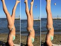 Yogi girl #yoga #beachyoga #headstand #love #loveyoga #posture #yogagirl #nice #instayoga #instagood #picoftheday #happy
