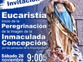 Arquidiócesis de Mérida Parroquia “El Sagrario” Catedral de Mérida  Invitación  Eucaristía Inicio de la  Peregrinación de la Imagen de La Virgen Inmaculada por las parroquias merideñas En el marco del Centenario de la Arquidiócesis  Sábado 26 de noviembre de 2022 09:00 a.m.  Presidirá: Monseñor Helizandro Terán Arzobispo Coadjutor de Mérida