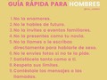 Un "booty call" es una persona con quién se tiene una relación de corto o largo plazo sin sentimientos ni proyectos de vida a futuro, que involucra intercambio sexual. También conocido como "fuck friend", "mangue" o "peor es nada".⁣ ⁣ A pesar de ser una forma de vincularse en auge, la falta de comunicación y seguridad está generando consecuencias como ansiedad, depresión y duelos innecesarios tras concebirse relaciones de este tipo. Por eso, hoy te traigo una guía práctica para hombres que mis beauties pueden leer y enviar 😉⁣ ⁣ 1. No la enamores: Si tú estás claro de que no quieres nada con ella, no le digas lo que te encanta de su cuerpo y personalidad con cara de borreguito que se babea, pues recuerda que podemos interpretar el lenguaje no verbal.⁣ ⁣ 2. No le hables de futuro: Si tú no tienes planes de formar una vida con ella, no le cuentes de tus planes porque existe la probabilidad de que hayan coincidencias y esto se preste para pensar en compatibilidades.⁣ ⁣ 3. No la invites a bodas, cumpleaños ni eventos familiares: Si entre tus planes no está presentarla como tu novia ¿para qué hacerle invitaciones que pueden hacerle dudar del estatus de su relación?⁣ ⁣ 4. No la presentes como tu novia 🙄 Si no lo es, ¿por qué tomar con ligereza una posición que requiere formalidad y que puede hacerla asumir que tienen una relación que no tienen?⁣ ⁣ 5. No la llames o le escribas directamente para hablarle de sexo: ¡Qué falta de delicadeza no decir "Hola, ¿Cómo estás? ¿Qué tal tu día?"! Ella ya sabe lo que quieres, no tienes que ser tan rudo.⁣ ⁣ 6. No le mandes fotos de tu miembro si no te las ha pedido 😎⁣ ⁣ 7. Satisfácela a ella, tanto como te satisfaces a ti: El encuentro sexual no se trata de una sola persona, si tú alcanzaste el orgasmo ella también lo merece. Pregúntale qué le place y asegúrate de cumplirlo, para algo están ahí.⁣ ⁣ 8. Respeta sus límites: Si ella dice "no" es "no". El hecho de que esté compartiendo cama contigo no significa que tú la posees o tienes derechos sobre ella.⁣ ⁣ 9. Contéstale los mensajes o las llamadas, y si no puedes hablar dile "te devuelvo cuando pueda".⁣ ⁣ 10. Habla claramente lo que ustedes son y serán. Que no le quede duda.⁣