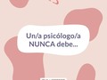 ¿Cómo saber si escogiste el psicólogo adecuado?  En primer lugar, te sentirás cómoda, sentirás que puedes hablar sin juicios en un espacio seguro. Esta persona será empática y asertiva contigo, al tiempo que sabrá escuchar.  Pero hay muchas personas que se aprovechan de nuestra profesión y por eso hoy quiero mencionarte varios aspectos que un psicólogo no debería hacer.  Por ejemplo, un psicólogo NUNCA debe:  ❌Tocarte de una manera que te haga sentir incómoda.  ❌Invitarte a salir a tomar algo, beber unos tragos o cualquier otro tipo de invitación fuera del contexto terapéutico.  ❌Preguntarte sobre posiciones sexuales o hurgar en tu intimidad si no es el tema del que se está hablando, y mucho menos si tú no quieres hablar de eso.  ❌Llamarte fuera del horario de consulta para saber de ti si no estás en situación de riesgo.  ❌Forzar dentro de su tratamiento la compra de productos que él o ella venda en su consultorio, ni folletos, ni charlas, ni cursos.  ❌Forzarte a hacer algo que tú no quieras.  Estas son algunas de las situaciones que NO deberías vivir si vas a terapia.  Y en general, si estás en un lugar en el que te sientes incómoda, irrespetada o limitada, puedes salir de allí.  Al momento de elegir a un psicólogo, trata de que sea recomendado o referido por alguien que conozcas, o que te dé confianza. Recuerda que vas a hablar de tu intimidad, de tu vida privada y al abrirnos y contar nuestras emociones nos colocamos en una situación vulnerable.  Amor propio es cuidar incluso los lugares a los que vamos. Una consulta psicológica presencial u online debe ser un espacio en el que te sientas segura, cómoda y respetada. Ese es el tipo de ambientes al que debes apuntar, en todos los ámbitos de tu vida 😉💚💖  Y si eres psicólogo y quieres mejorar tu práctica profesional en línea, nos vemos en mi próximo taller para psicólogos #OnlineTherapy, una experiencia dinámica e interactiva de 3 etapas, para que aprendas sobre terapia psicológica online (herramientas, estrategias y tips & tricks). Avalado por el Col. de Psic. Edo. Miranda.  Será el sábado, 4 de diciembre a las 3:00 p.m. (hora RD/Ccs).  📲 ¡Ingresa al link de mi bio e inscríbete!