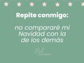 Navidad puede ser sinónimo de ansiedad, pero no tiene por qué serlo si nos preparamos para ello 💪🏽.  Empieza por evitar comparar lo que sucede en la vida de otros con lo que sucede en tu vida.  En lugar de pasar todo el día mirando cómo es el árbol de tu prima 🎄, la cena que están armando en la casa de tu mejor amiga 🍽 o el outfit de la influencer que te encanta 💃🏾, te centras en disfrutar contigo misma o con tus seres queridos.  ¿Qué tal si te preparas la bebida de tu preferencia, enciendes velitas aromáticas y organizas en tu calendario las metas del 2023, o te preparas un almuerzo delicioso, pones tu música favorita y meditas mientras comes? ¿O quizás te das un largo y divino baño mientras te preguntas qué sientes? 🧖🏾‍♀️  Estas fechas pueden ser menos ansiógenas si te centras más en ti y en lo que sí tienes, en lugar de enfocarte en lo que otras personas tienen y a ti te falta. Enfócate en mirar qué sí tendrá tu día, qué sí puedes hacer por ti misma, y empieza así a mirar tu vida desde otra perspectiva.  Una perspectiva donde las comparaciones sean contigo, donde mires hacia atrás y veas el largo recorrido que has vivido, los momentos disfrutados y los dolores que te han cambiado y mejorado.  No eres la misma persona que eras la Navidad pasada, de eso estoy plenamente convencida. Ahora, ¿tú lo estás? ¿Sabes qué ha cambiado en ti? ¿Qué tal si te preguntas quién eres hoy después de este 2022? ¿Quién quieres ser tú después de este año?  La Navidad no puede pasar por ti. Quiero que estés aquí, en el presente. Este es un excelente momento para automirarse, cada quien tiene sus propias necesidades, situaciones, tradiciones y festividades. ¿Qué tal si te miras a ti? ¿Cómo celebras tú este día?  Por favor, no pases estas fechas mirando al teléfono all day long. Comparte con los tuyos. Pregúntate qué quieres hacer. Y si algo te molesta, pregúntate qué te hace sentir y cómo lo gestionarás.  Si es necesario silenciar o dejar de seguir personas, es válido. ¡Mereces paz!  Estas fechas son para compartir, pero no hay compartir sano si tú estás incómoda.   Ya sabes, evita compararte, haz lo que disfrutas y pregúntate cada día qué puedes haces por ti. 🎄