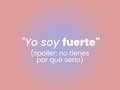 No tienes que ser fuerte y aguantar todo lo que te pasa como una roca.  No tienes que tragarte tus emociones y no llorar en el trabajo.  No tienes que hacer todo lo que está hoy en tu agenda.  No tienes que alcanzar todas las metas que te propusiste para el 2023.  No tienes que ser la madre, esposa, hermana o amiga perfecta.  No tienes que soportar los arranques de ira de quienes te rodean.  No tienes que pasar el examen.  No tienes que ganar el concurso.  No tienes que aprender otro idioma.  No tienes que terminar todo lo que empiezas: el libro, la serie o la estadía en la fiesta.  No tienes que rebajar.  No tienes que hacer todo tú.  Y es que no tienes obligación de nada. Si supieras cuánto daño te hacen los debería le bajarías el volumen en tu cabecita.  Los “debería” no son más que una distorsión cognitiva. En Psicología frases como “debo hacer”, “tengo que”, etc. nos imponen una presión tan grande que nos lleva a sentir ira, impotencia, resentimiento y culpa sin darnos cuenta.  Cambia los “debería” por me gustaría. Enfócate en tener un discurso interno más amable y compasivo.  Háblate bonito, como le hablarías a tu mejor amiga o a alguien que te genera amor, calidez y respeto.  Todas merecemos ser amadas, empezando por ti misma.  Si tú te hablas distinto, te darás cuenta de cuándo tu entorno no lo haces y podrás empezar a poner límites. Y aunque ese es otro tema, en la medida en la que supervises el discurso externo e interno, te permitirás contigo ser más amable.  ¿Que es difícil? Sí. Pero ¿merece la pena? Más aún.  No tienes porqué soportar todo lo que soportas, no tienes ninguna obligación. Una sociedad más vulnerable será una sociedad más humana.  Seguimos trabajando para que te permitas enamorarte de ti y desde ese lugar puedas regalar un amor más honesto a tu entorno.  Pero empieza a hacerlo por ti ¡Vales el esfuerzo! No tienes porqué ser fuerte. Empieza a sacarte ese chip del cerebro. Eres humana y tienes sentimientos que merecen ser escuchados 🤗