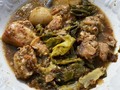 Pork, greens, potatoes