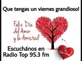🎧🎶 🎶#FELIZ #VIERNES!!!! Estamos en 95.3 Radio Top FM Escuchá: AQUÍ Y AHORA !! Hasta las 13 horas 🎶 WhatsApp 2622-632008  #DEJÁ #AHORA #TU #SALUDO #DE #SAN #VALENTÍN #DÍA #DEL #AMOR #Y #LA #AMISTAD  #Y #CONOCÉ #LOS #GANADORES #DE #LOS #PREMIOS #POR #LA #CONSIGNA #SEMANAL #DE #TODOS #LOS #HERMOSOS #PREMIOS..🎁🎀 🤩🌞🌄🌱🌺❇️🤩🎉