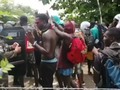 ayer con un grupo de migrantes en el área de Darién. Ellos desean salir del país y seguir con su ruta.
