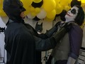 Batman y guason también llegaron a la fiesta de Samuel pero en esta ocasión Batman si tuvo que detener a guason quiso destruir la fiesta y no pudo !! #batman #guason #dccomics #caracas