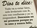 Descansa y no te preocupes deja todo en manos de él que nunca te abandona  Feliz Día