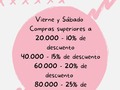 MEGA WEEKEND!!  VIERNES Y SÁBADO POR TUS COMPRAS OBTIENES 10%, 15%, 20% Y 25% DE DESCUENTO EN TUS COMPRAS  APLICA PARA COMORAS EN TIENDA FÍSICA Y DOMICILIO PAGOS RM EFECTIVO O POR TRANSFERENCIA  LAS ESPERAMOS!!!  SUPER CENTRO COMERCIAL LOS EJECUTIVOS LOCAL 109A