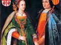 Fernando II de Aragón e Isabel I de Castilla, soberanos de la Corona de Castilla (1479-1504) y de la Corona de Aragón (1479-1516). (en Hongo Park)