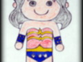 The Kid Wonderwoman crayon art