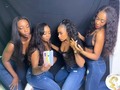 Mis niñas bonitas 🤞🏾  Usando @extensiones_jmvalle_ el mejor cabello de la ciudad 👩🏾‍🦱👩🏾