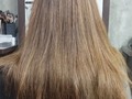 Cabello deshidratado,algo quebradizo y opaco, gracias a la técnica del Barrido Progresivo de @ecosmeticsoficia con su producto bandera la #brazilianqueratin #BK logré restaurar la elasticidad el brillo y la soltura en la hebra #cabellosano #cabellosEcosmetic #GHMHair