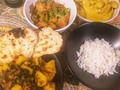 Haciendo pruebas con @tostoni para nuestro próximo proyecto #chilangocurryclub aquí preparamos #sagaloo #chickentikkamasala #chickenkorma #basmati y #naanbread