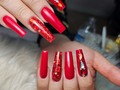 Hermosa uñas extra largas con pintura en gel y encapsulado 😘