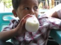 My brother drink milk