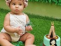 Una ternurita bella, Ana Isabel #7mese hoy con #Pocahontas 😍😍😍😍 ...Tu torta soñada 😉