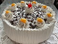 Torta Fría… #rellena #melocotones #crema #vainilla #sabores #postre .. Tú Torta Soñada 😊😉😍🎂
