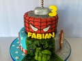#torta #cumpleaños #celebrar #fiesta #feliz #diversion #juegos #niños #superheroes #avengers #spiderman #iroman #hulk #capitanamerica #thor #vainilla #fondant …. Tú Torta Soñada ☺️😉😍🎂