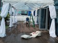 Instalación de tolda 12x30 pies transparente. . 6515-2496