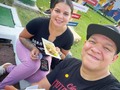 Ajá 🤭🤣 con mi reina 🥰😍👸🏻 @madelainep_18 disfrutando 😎 aquí del verano en el edificio de la administración del @canaldepanama una bella tarde de verano con unos deliciosos taquitos 🌮 🤭🤭🔥 una vueltita en la Bike 🏍️ 😎🔥