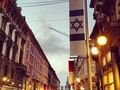 Israel flag in Milan