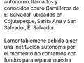 El grupo de camillerossal solicitan ayuda para reparar su ambulancia.